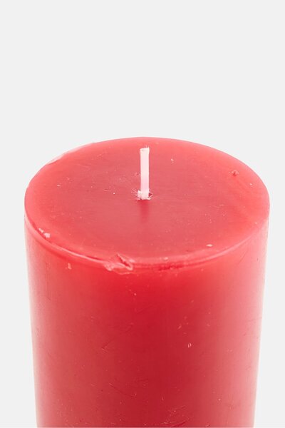 Muy Mucho Christmas Magic Pillar Candle, Red