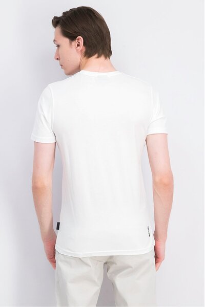 BENCH Men Brand Graphic Print T-shirt, White