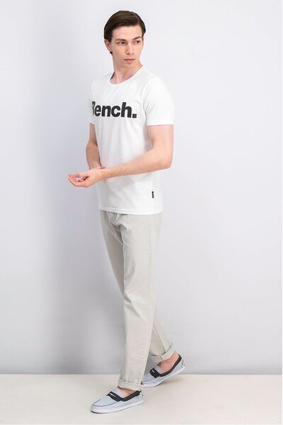 BENCH Men Brand Graphic Print T-shirt, White