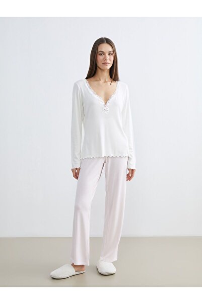 LC Waikiki LCW DREAM Çizgili Kadın Pijama Takımı