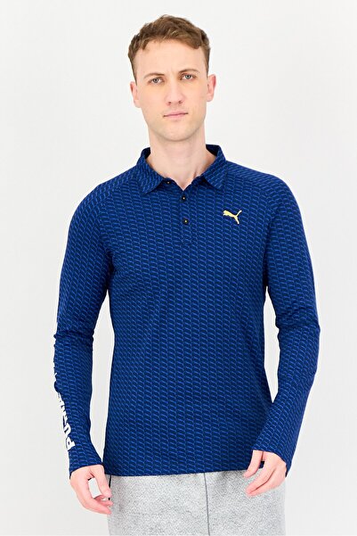 Puma Men Sportswear Fit Long Sleeve Outdoor Polo Shirt, Multicolor