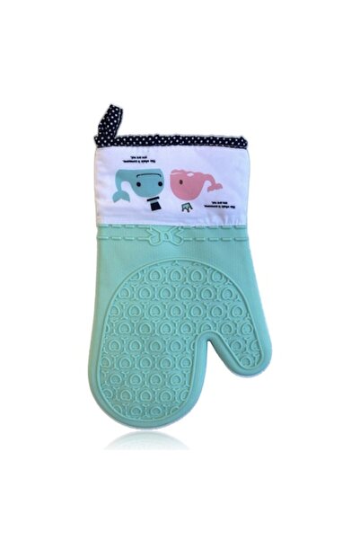 OEM Manusa bucatarie pentru cuptor/gratar, Termorezistenta 300C din Silicon, Antiaderenta, Verde 30cm