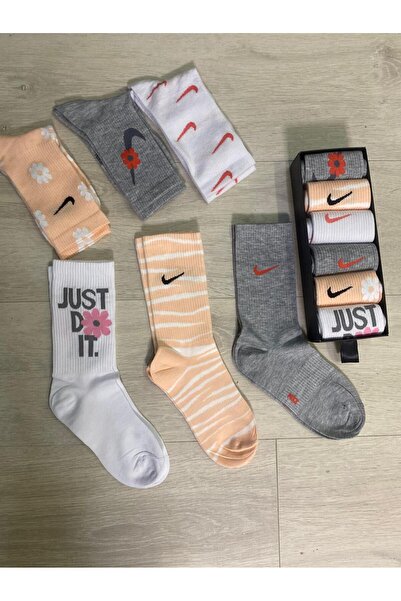 JUST DO IT Women's colorful socks 6 pairs