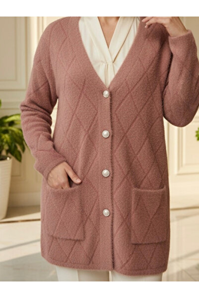 TİRİTEK Tri̇ko Yumoş Triko Cardigan / Dusty Rose