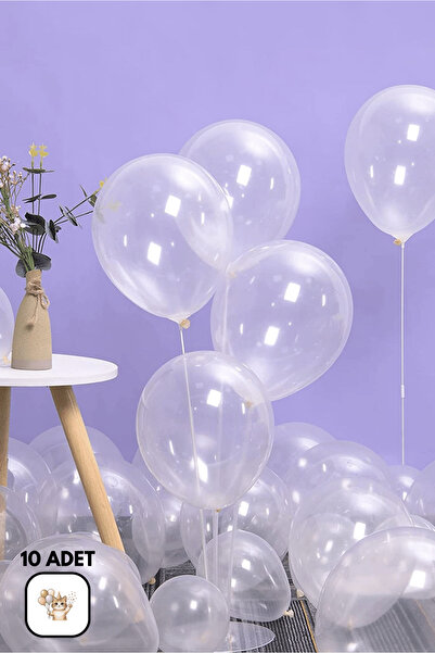 BALOMİS Şeffaf Balon Helyum Uyumlu Parti Ve Organizasyon Süsleme Balonu