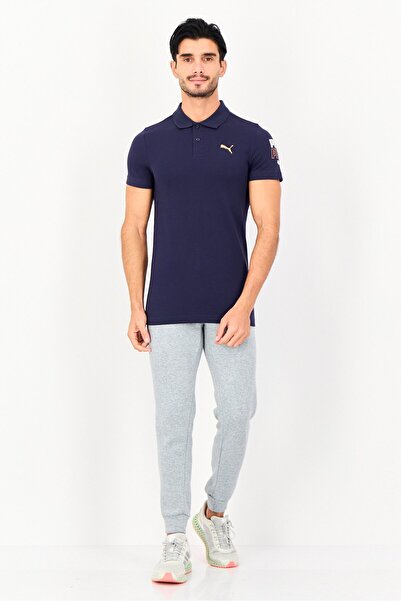 Puma Men Sportswear Fit Short Sleeve Outdoor Polo Shirt, Navy