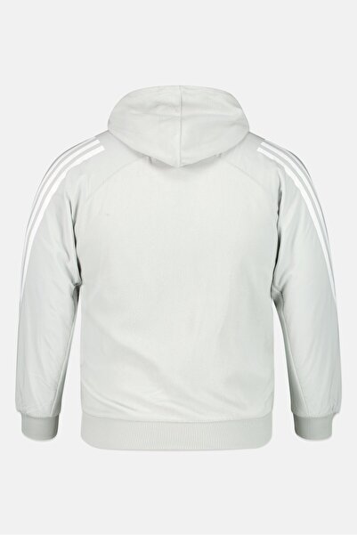 adidas Men Sportswear Fit Long Sleeve Future Icons Outdoor Full Zip Hoodie, Grey