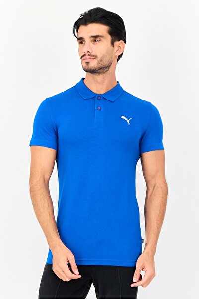 Puma Men Slim Fit Short Sleeve Outdoor Polo Shirt, Blue