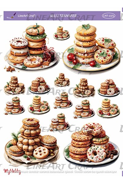 LİNEART New Year's Water Transfer No: Lnt2374-25X35Cm