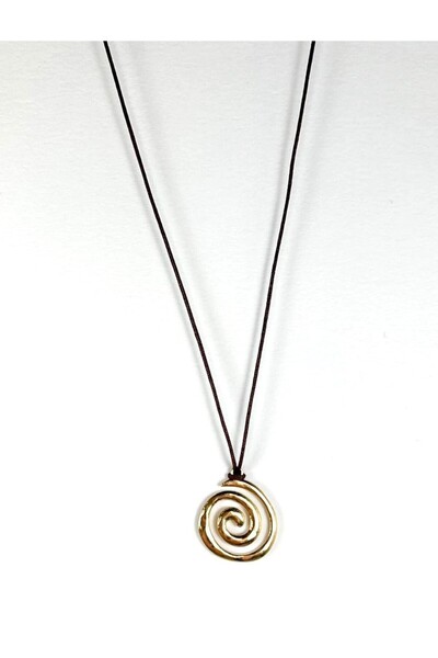 Sphere Jewelry Kahverengi Spiral Kolye