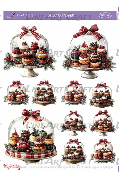 LİNEART Yılbası Sulu Transfer No:LNT2372-25x35cm