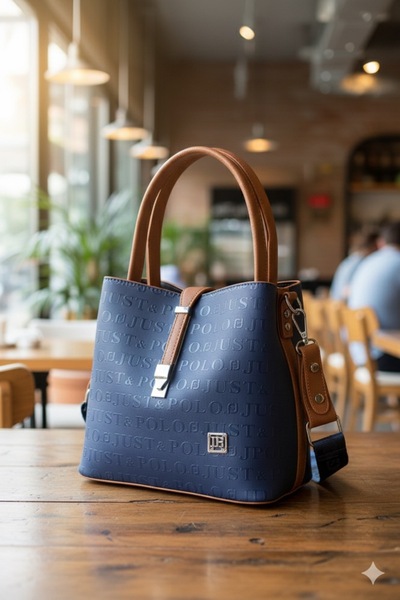 Just Polo Women's Medium Size 3-Compartment Adjustable Strap Stylish Hand & Shoulder Bag Shoulder Bag Size: 22 X 20 cm