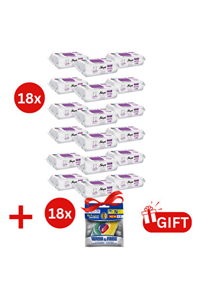 Sleepy PACHET PROMO: 18× Șervețele Orchid Garden 100 buc + 18× Capsule rufe W...