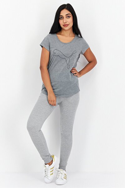 Puma Women Sportswear Fit Short Sleeves Training Top, Grey