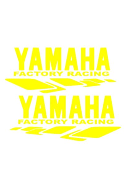Oracal Set of 2 stickers Yamaha Factory Racing, 15cm, yellow