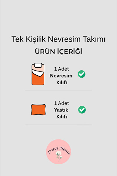 Erays Home Pink Flower Patterned 3D Digital Printed Single Size Duvet Cover Set Without Sheets Sleeping Set