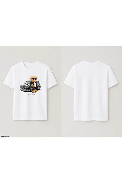 CALKARCOLLECTION Unisex Oversized Car Lover Bear T-Shirt