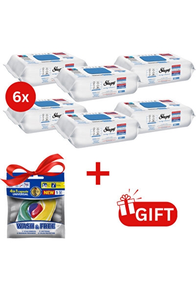 Sleepy PACHET PROMO: 6× Șervețele Bleach Additive 100 buc + 6× Capsule rufe W...