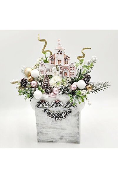 OEM Aranjament de Crăciun lucrat manual – Satul din cărți de povești