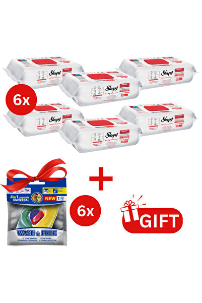 Sleepy PACHET PROMO: 6× Șervețele Cherry Blossom 100 buc + 6× Capsule rufe Wa...