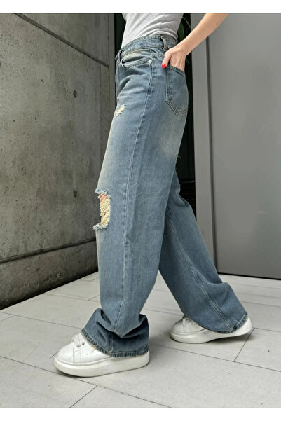 Weekeep Ripped Detail Retro Jean Pants