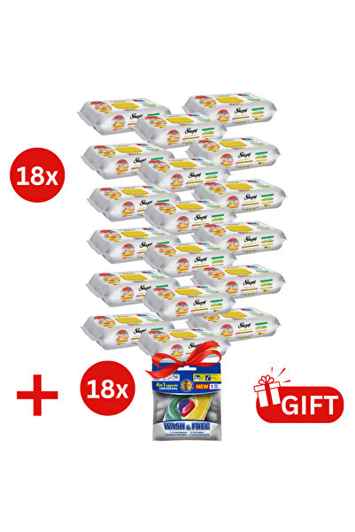 Sleepy PACHET PROMO: 18× Șervețele Easy Clean lămâie 50 buc + 18× Capsule ruf...