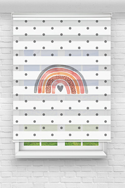 Perdecizade (ENXBOY)GÖKKUŞAĞI DİJİTAL BASKILI ZEBRA PERDE-COCUK ODASI-STOR PERDE