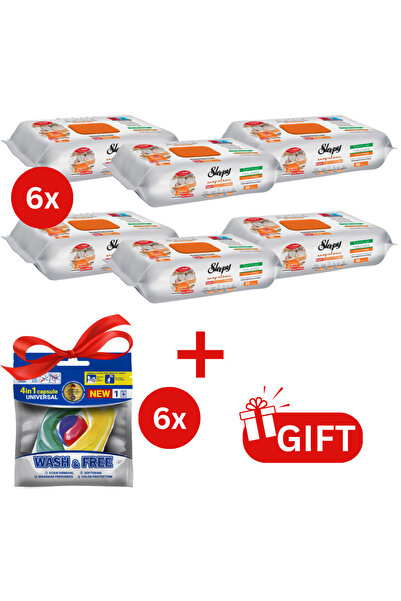 Sleepy PACHET PROMO: 6× Șervețele Easy Clean grapefruit 50 buc + 6× Capsule r...