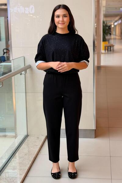 Ceremony Carrot Leg Steel Knitted Pants