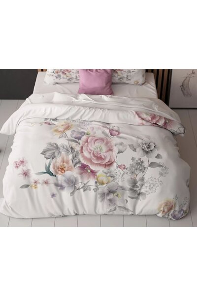 Sleeptime Isabeau White Duvet Cover Set, Microfiber, 200x200/220 cm