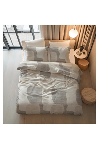 Sleeptime Dune Gray Bed Linen Set, 100% Cotton, 140x200/220 cm, Pillowcase 60x70 cm