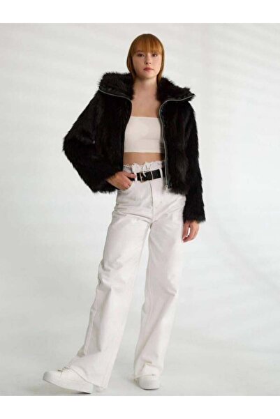 Robin 99459 Faux Fur Coat Black