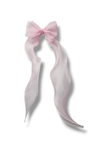 Osha Aksesuar Ribbon Pink Tulle Automatic Buckle