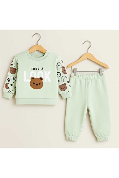 KapsülBebek طقم أطفال مكون من قطعتين مصنوع من القطن بنسبة 100% للجنسين