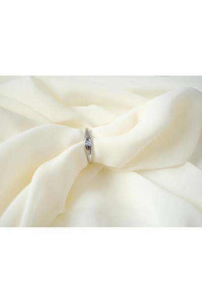 ATELİER TUĞBA خاتم YZK123 أنيق بتصميم بسيط قابل للتعديل للإصبع الصغير