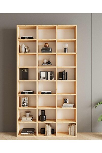 CLASSY HOME TASARIM CLASSY 24 RAFLI ÇOK AMAÇLI DOLAP - KİTAPLIK SAFİR MEŞE