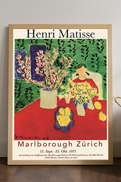 Duvarda Poster Henri Matisse înrămat cu lemn natural, pictură decorativă arti...