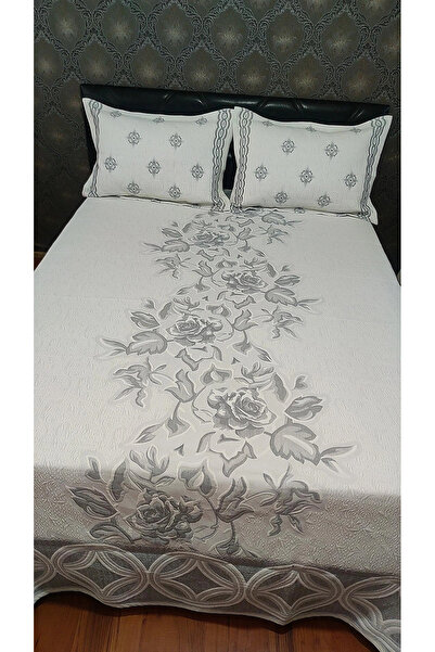 AYBERK HOME TEXTİLE Neva Çift Kişilik Jakarlı Dokuma Pike Takımı 3 Parçalı