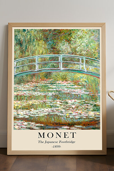Duvarda Poster înrămat din lemn natural Claude Monet, pictură decorativă de p...