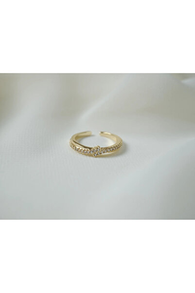 ATELİER TUĞBA خاتم YZK122 قابل للتعديل مرصع بحجر الصفصاف