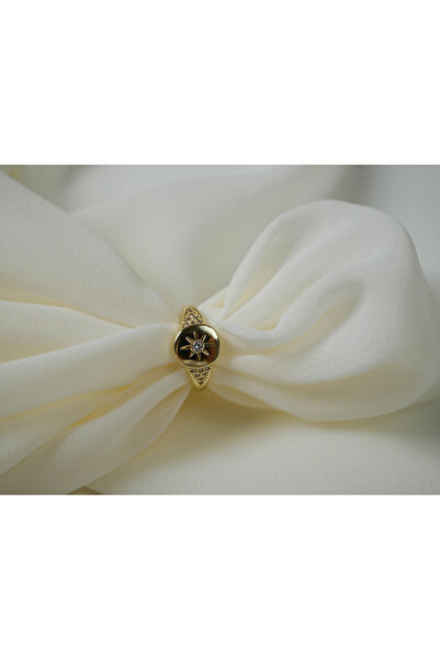 ATELİER TUĞBA Yzk126 Sun Figured Ring with a Sparrow and Adjustable Size