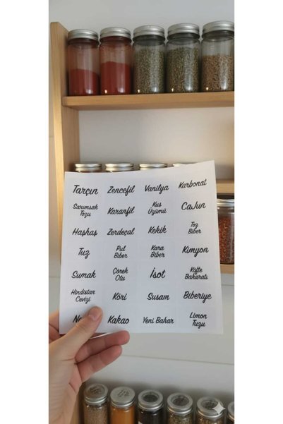 CELSEN HOME 28 Pieces of Product Spice Label Transparent Sticker Waterproof