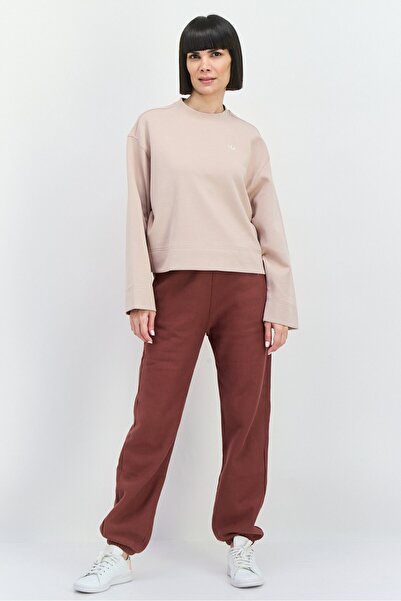 adidas Women Sportswear Fit Long Sleeves Sweatshirt, Dusty Beige