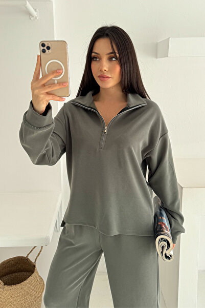 Balenbi Premium Modal Fabric Zippered Collar Women's Suit 1153