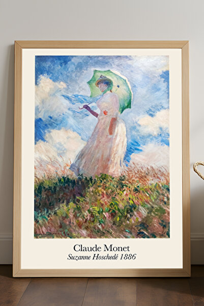 Duvarda Poster înrămat din lemn natural Claude Monet, pictură decorativă de p...