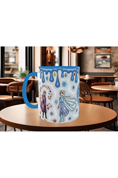 Mugs and love Elsa ve arkadaşları yılbaşı partisi baskı kaliteli porselen kupa