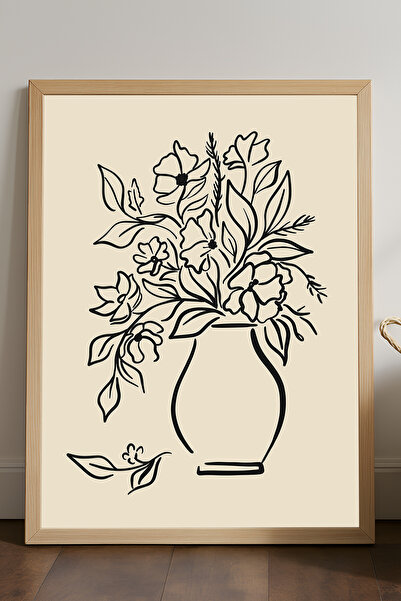 Duvarda Poster cu ramă din lemn, pictură decorativă de perete artistică