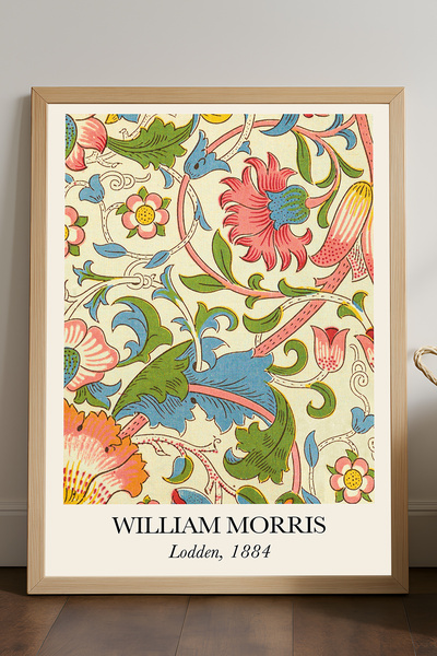 Duvarda Poster cu ramă din lemn natural William Morris, pictură decorativă ar...