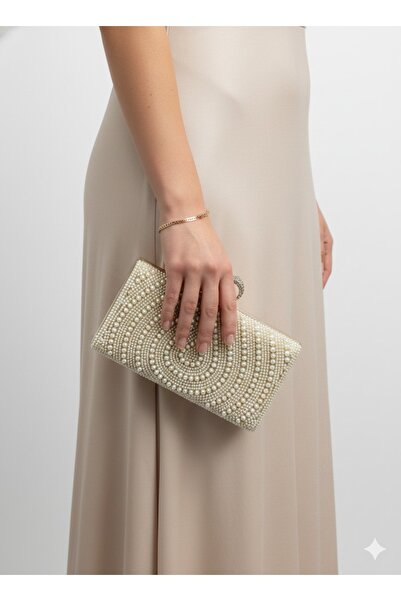 ALABAZ Women's evening bag studded with pearls