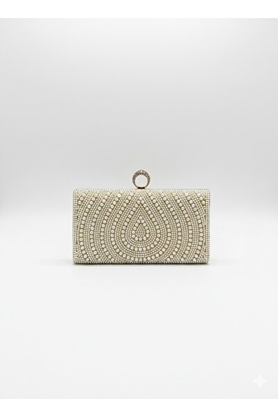 ALABAZ Women's evening bag studded with pearls